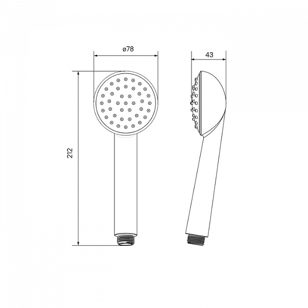 Лейка для душа, Niagara, Milardo, NIA1F78M18