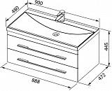 Раковина Aquanet Нота 90 00284114
