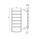 Полотенцесушитель электрический Point Афина PN04148E П6 400x800 левый/правый, хром