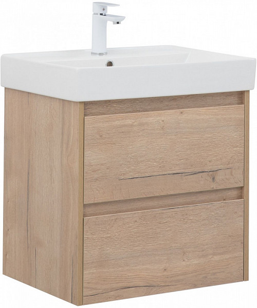 Тумба под раковину Aquanet Nova Lite 60 дуб крафт (2 ящика) 00287901