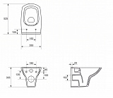 Комплект Cersanit унитаз + сиденье + инсталляция + клавиша CARINA NEW CLEAN ON S-SET-CARC/LPRO/S-DL/Pi-w