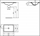Раковина Ideal Standard Connect 60 см E505901