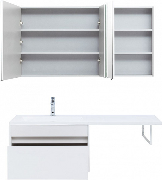 Тумба под раковину Aquanet Токио 68 белый (подвесная, 1 ящик) 00236917