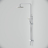 F0790410 Gem душ.система, набор: смеситель д/душа с термостатом, верхн. душ d 220 мм, ручн.душ 1 ф-ц