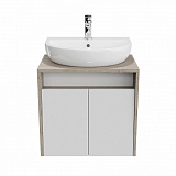 Тумба Kerama Marazzi PRO подвесная 2 дверцы 60, белая глянцевая