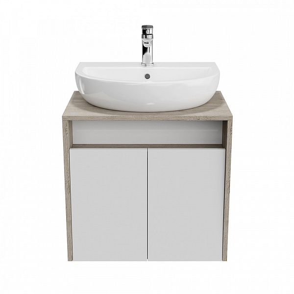 Тумба Kerama Marazzi PRO подвесная 2 дверцы 60, белая глянцевая
