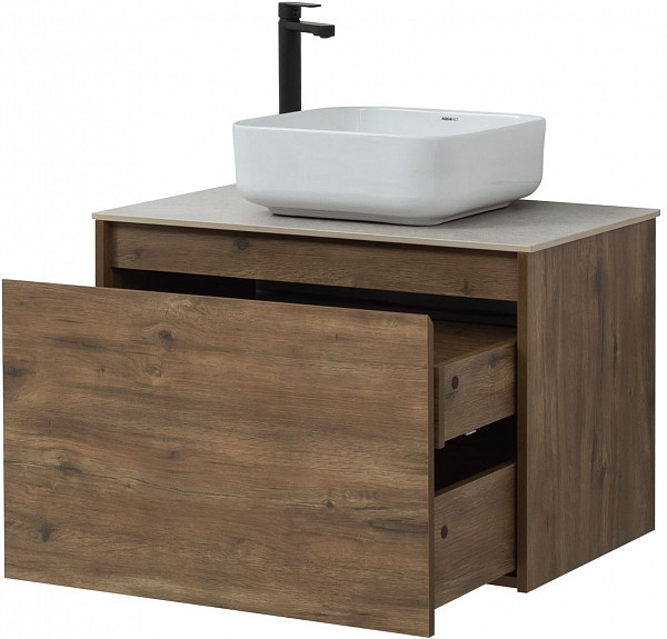 Тумба под раковину Aquanet Nova Lite 75 дуб рустикальный (1 ящик) 00249514