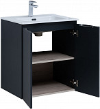 Тумба под раковину Aquanet Алвита New 60 2 дверцы, антрацит 00277523