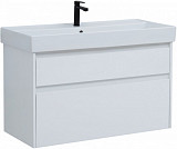 Тумба под раковину Aquanet Nova Lite 100 белый (2 ящика) 00242581