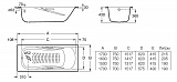 Стальная ванна Roca Princess-N 170x75 2202E0000 с отверстиями под ручки