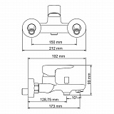 Смеситель для ванны с коротким изливом Wasserkraft Vils 5601