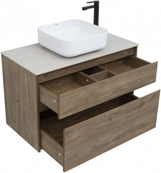 Тумба под раковину Aquanet Nova Lite 90 дуб рустикальный (2 ящика) 00249518