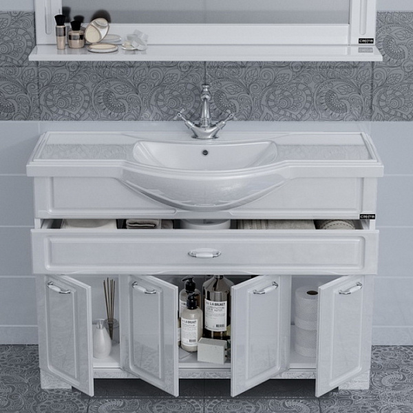 Тумба под раковину Монарх 120 на цоколе Санта 700128