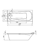 Акриловая ванна Santek Каледония 160х75 1WH302388