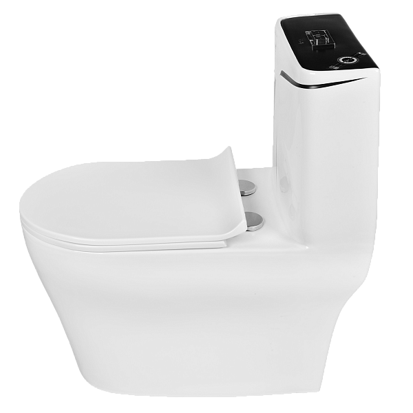 EY-9002 Унитаз -моноблок, с сиденьем термопласт с микролифтом белый/черный