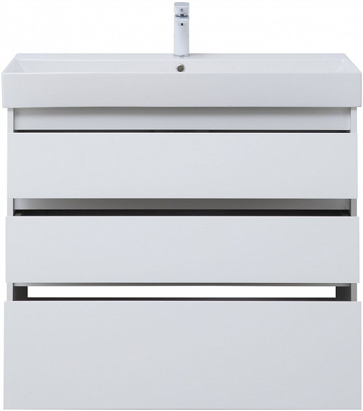 Тумба под раковину Aquanet Nova Lite 100 белый глянец (3 ящика) 00302478