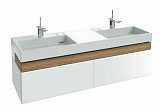 Двойная подвесная раковина-столешница  с подсветкой Jacob Delafon Terrace 150х49 см EXA9112-00