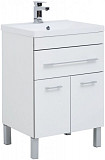 Тумба под раковину Aquanet Верона 58 белый (напольная 1 ящик 2 дверцы) 00182507