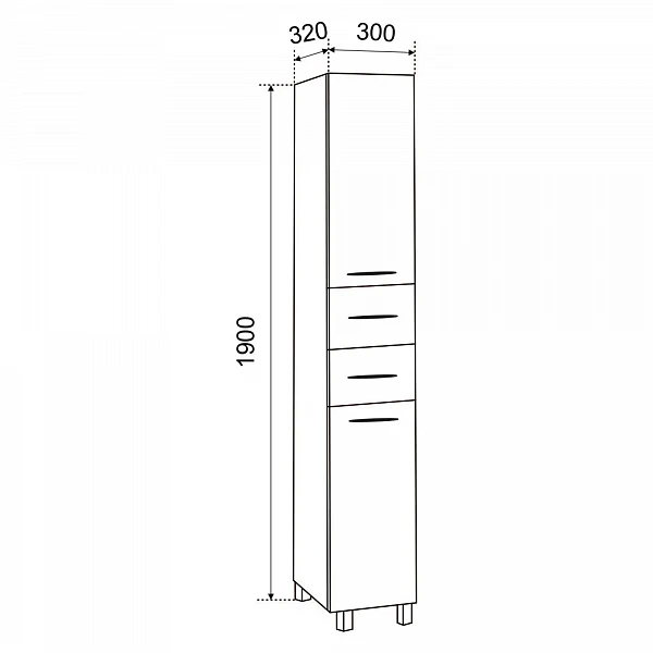 Пенал Emmy Рокард 30 (Правый)