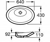 Раковина Roca Urbi 64х43 32722B000