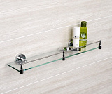 Полка стеклянная с бортиком Wasserkraft Rhein K-6244