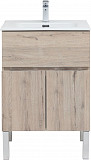 Тумба под раковину Aquanet Алвита New 60 1 ящик, 2 дверцы, дуб веллингтон белый 00277549