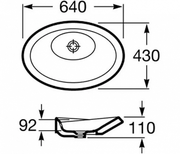 Раковина Roca Urbi 64х43 32722B000