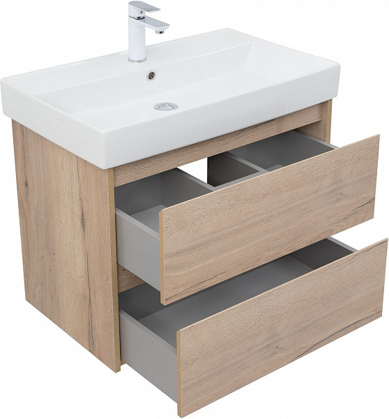 Тумба под раковину Aquanet Nova Lite 75 дуб крафт (2 ящика) 00287902