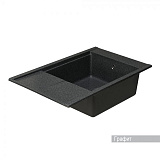 Мойка для кухни Aquaton Делия 78 прямоугольная с крылом графит 1A715132DE210