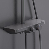 947730300 Apollo душевая система с ванно-душевым смесителем-полкой, черный