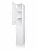 Шкаф-пенал подвесная Style line Даймонд 30х175,  Люкс белая, PLUS
