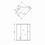 Зеркальный шкаф угловой Аврора Санта 116002