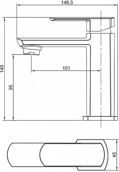 Смеситель для раковины Aquanet Cinetic AF120-10С AF120-10С