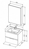 Мебель для ванной Aquanet Алвита New 60 2 ящика, антрацит 00274219