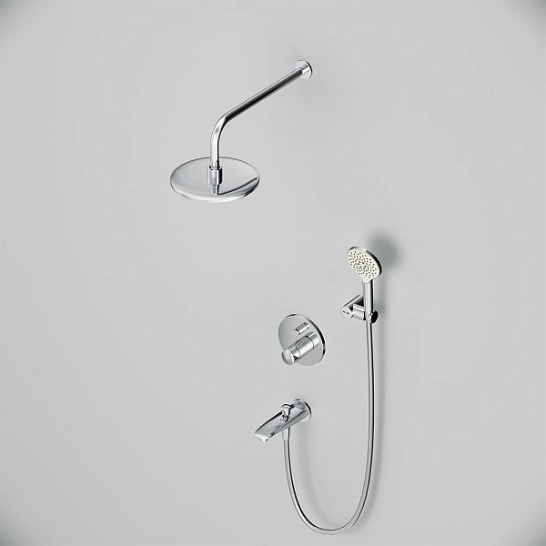 FP85A10020 X-Joy TouchReel, набор: нажимной см-ль д/в/душа, верхний душ 220 мм, держатель д/верхн.ду