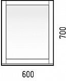 Зеркало с полкой Corozo Техас 60 белое SD-00000276
