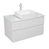 Тумба Hella Cristal 100, белый лак