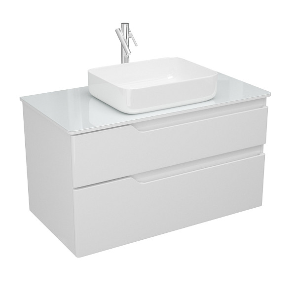 Тумба Hella Cristal 100, белый лак