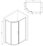 W83G-302U120CT Like Solo Slide 120 Душ. ограждение Like 120x80, стекло прозрачное, проф хром глянц,