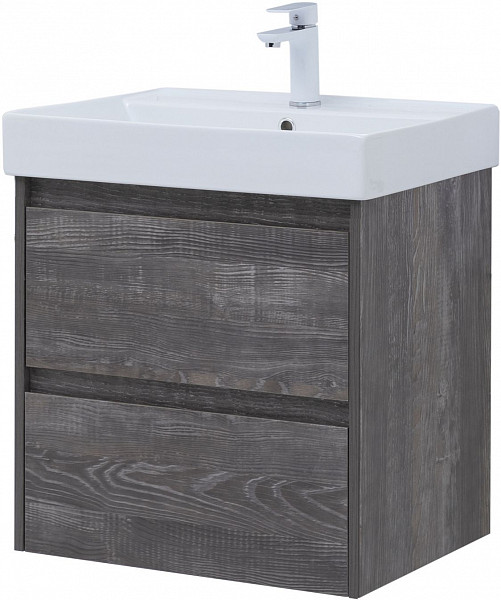 Тумба под раковину Aquanet Nova Lite 60 дуб серый (2 ящика) 00287889