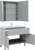 Мебель для ванной Aquanet Алвита New 100 1 ящик, 2 дверцы, серый 00273990