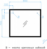 Зеркало Style line Лофт 80