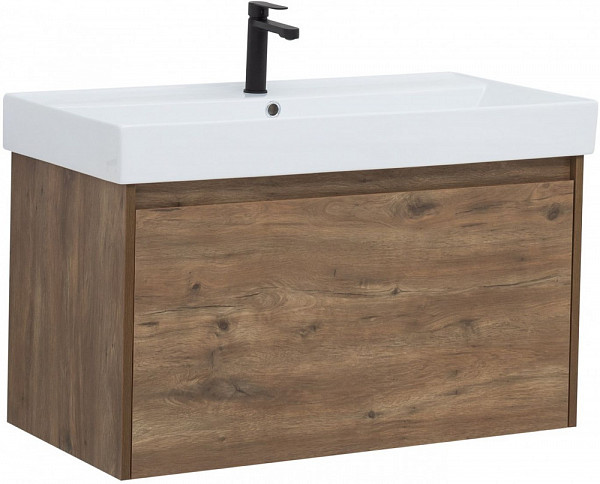 Тумба под раковину Aquanet Nova Lite 90 дуб рустикальный (1 ящик) 00249517