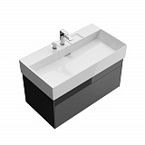 Тумба Kerama Marazzi LOGICA подвесная 2 ящика 90 см, стальной серый