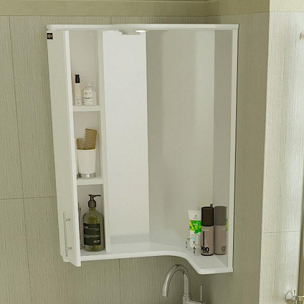 Зеркальный шкаф угловой Аврора Санта 116002