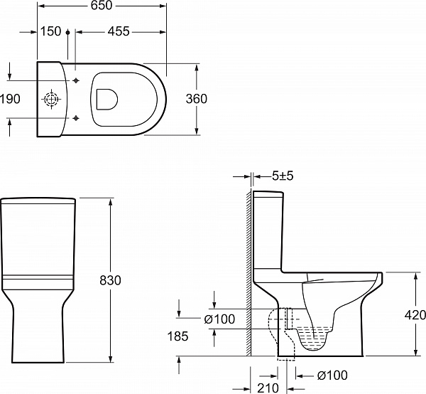 Унитаз-компакт Jacob Delafon Elite E20997-00