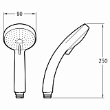 Душевая лейка Jacob Delafon Beat E76906RU-CP