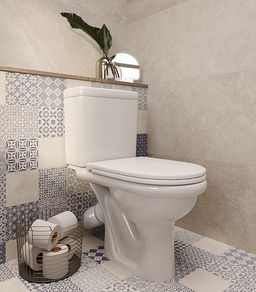 Унитаз-компакт Santeri Визит белый 1.P405.3.S00.00B.F