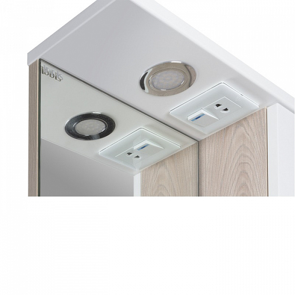 Шкаф-зеркало, 50 см, Sena, IDDIS, SEN5000i99