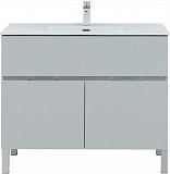 Тумба под раковину Aquanet Алвита New 100 1 ящик, 2 дверцы, серый 00277556